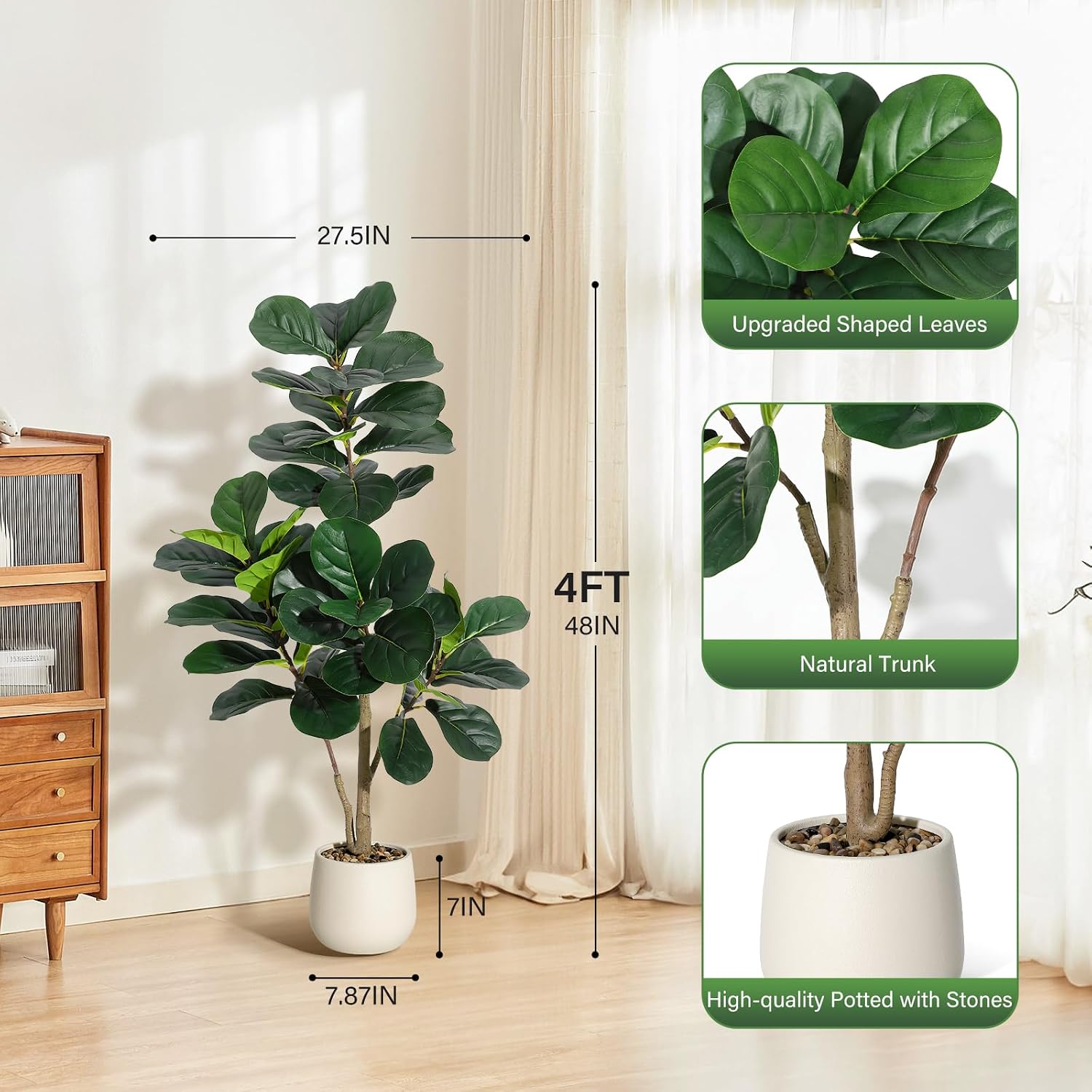 Albero di fico artificiale da  - Ficus Lyrata Tree recensione e prezzo
